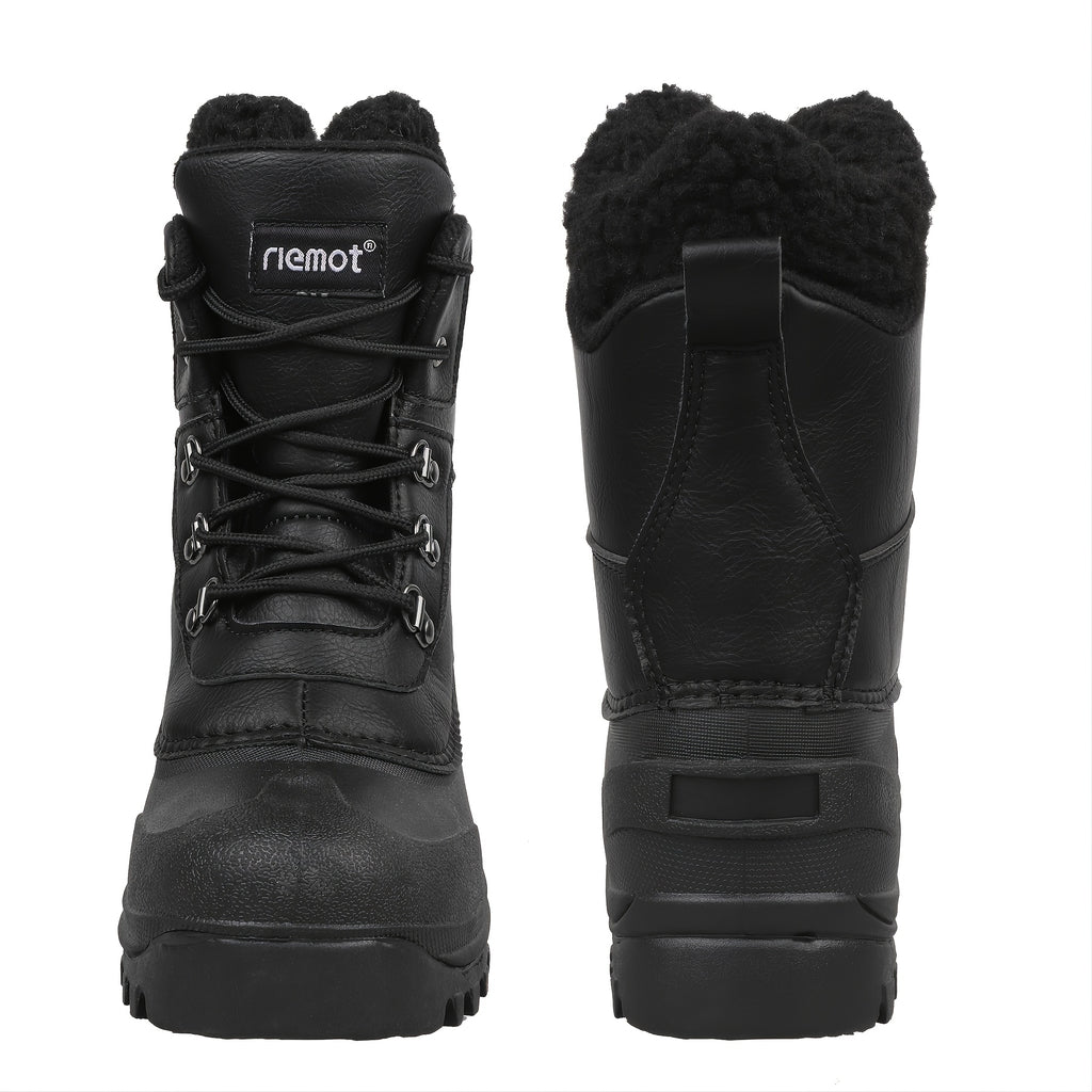 RIEMOT Men's High Quality All-Season Snow Boots with Warm Fleece - Heavy-Duty & TPR Sole, Non-Slip Traction Boots Suitable for Hiking, Trekking, Gardening - Winter/Summer/Fall/Outdoor Footwear