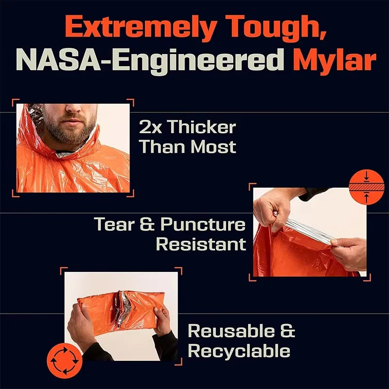 Emergency raincoats raincoats weatherproof outdoor survival and camping equipment survival tools thermal blankets raincoats