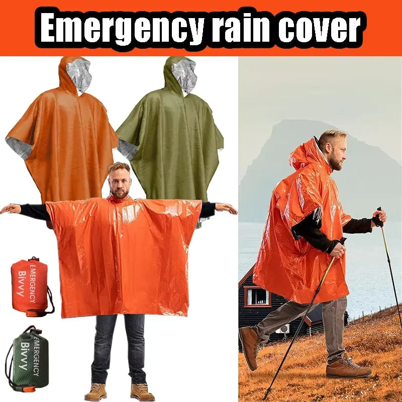 Emergency raincoats raincoats weatherproof outdoor survival and camping equipment survival tools thermal blankets raincoats