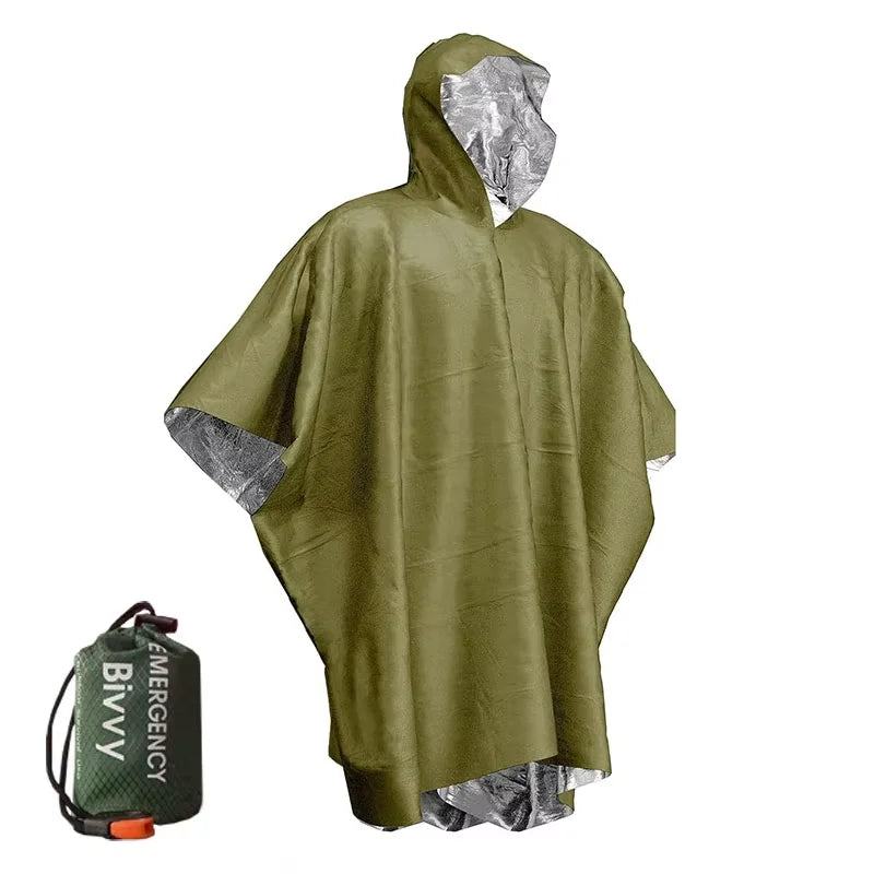 Emergency raincoats raincoats weatherproof outdoor survival and camping equipment survival tools thermal blankets raincoats
