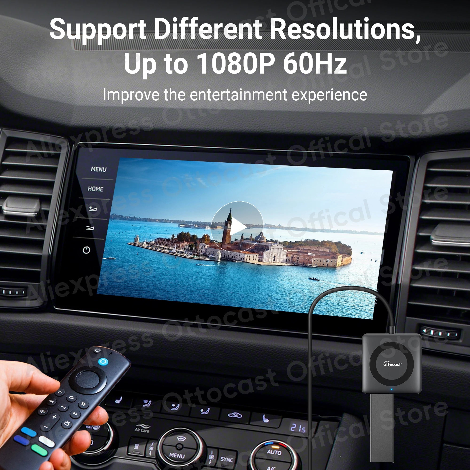 OTTOCAST Car TV Mate Pro C4 Wireless CarPlay Android Auto Adapter Multimedia Adapter Video Converter for HDMI for TV Sticks New