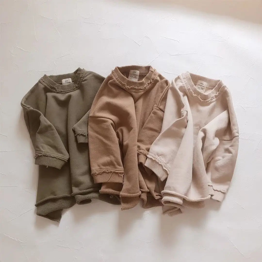 Spring New Sweatshirt Loose Fashion Long Sleeved Tops O-neck Children Baby Casual Hoodies Boys Clothing Toddler Sweater Blouses