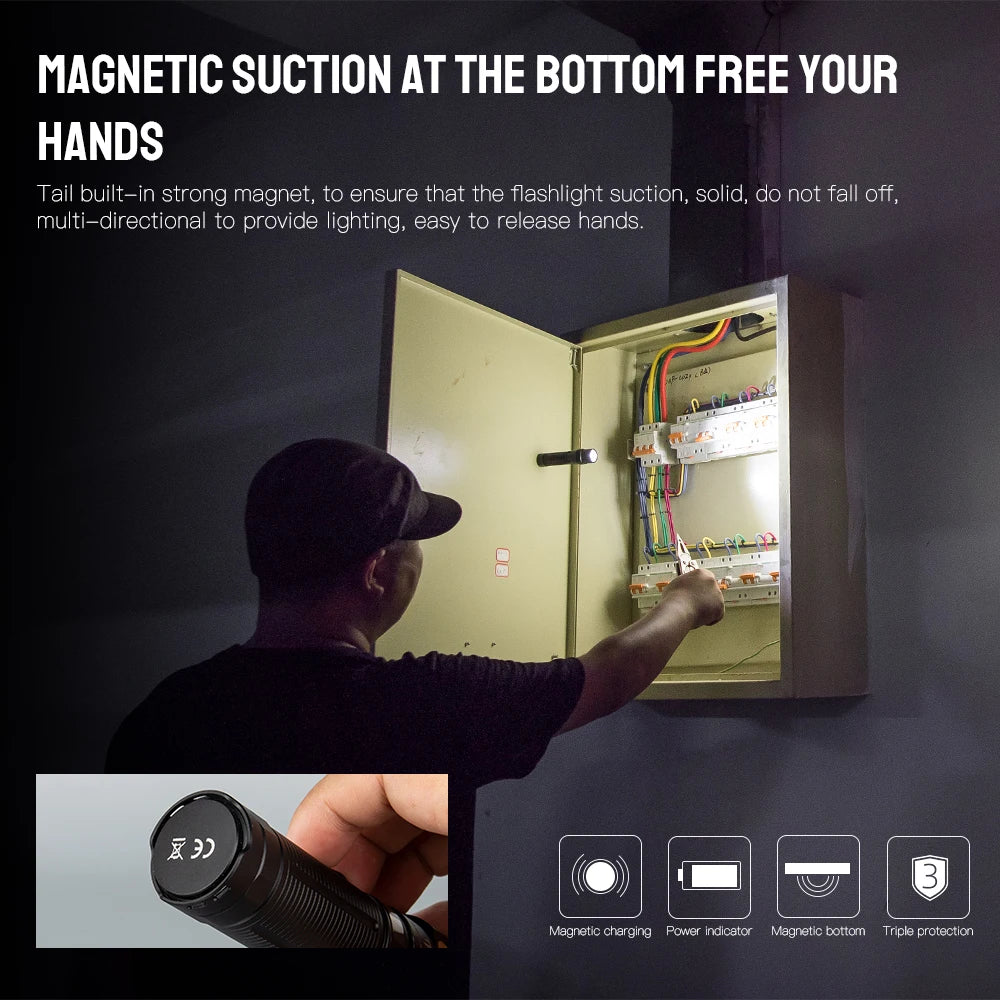 Trustfire MC5  3300Lumen  Lamp 21700 Battery Torchs with and Power Indicator