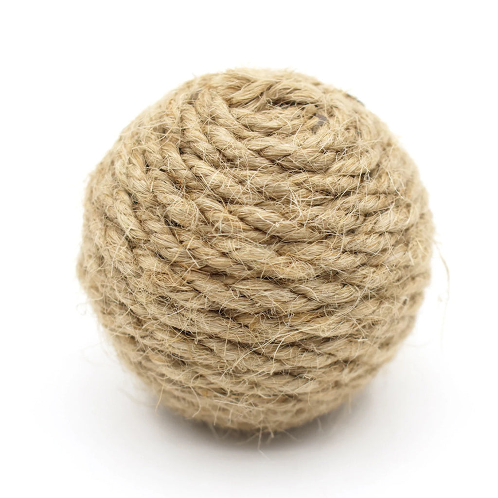 1 Pc Pet Cat Hemp Rope Ball Rolling Interactive Hand-woven Cat Scratching