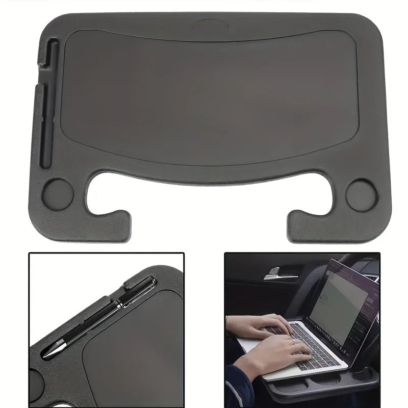 Steering Wheel Tray Table Deluxe - Multifunctional Car Storage Rack With Card Table Functionality - Durable Plastic Construction