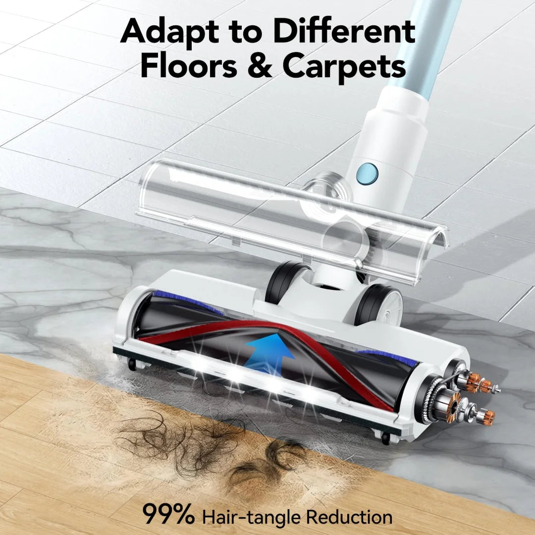 , 28kPa Stick Vacuum with LED Display, Powerful Vacuum Cleaner up to 40mins Runtime