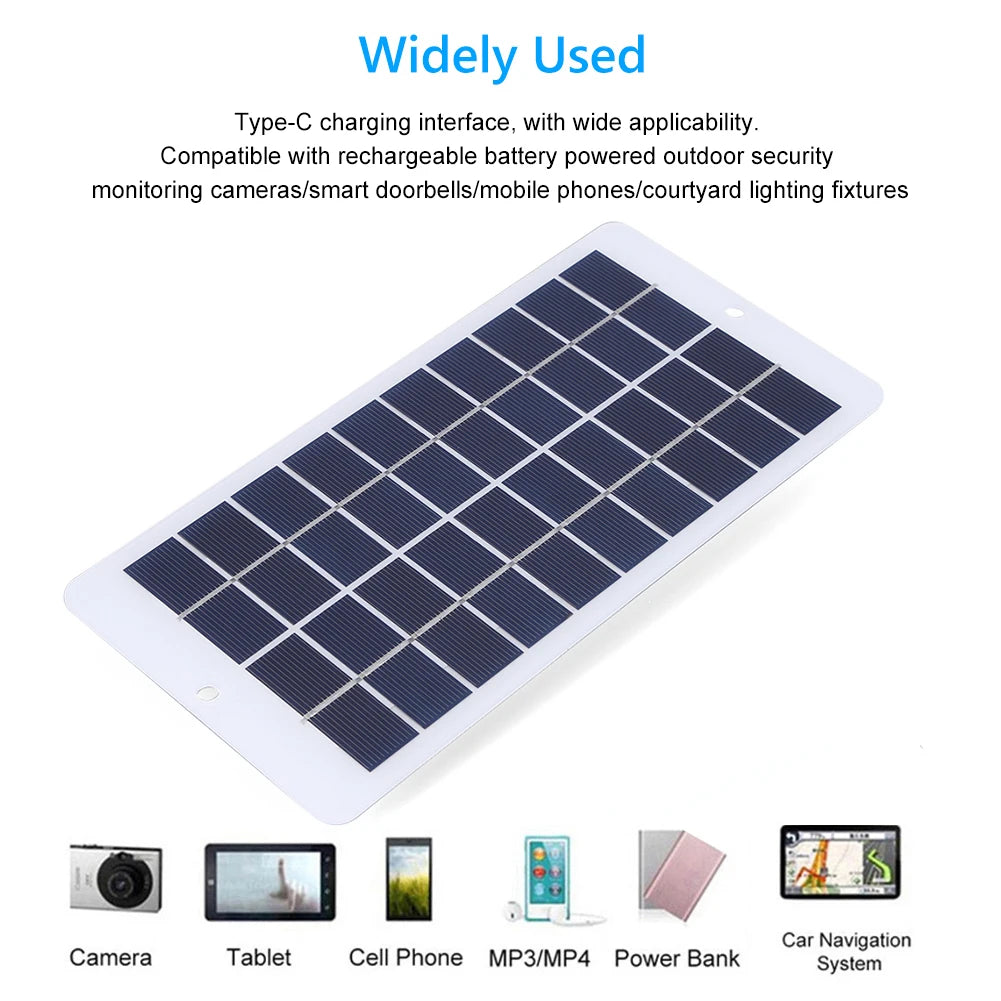 20W 5V Solar Panel  Solar Panel Courtyard Lighting for Doorbell Security Monitoring