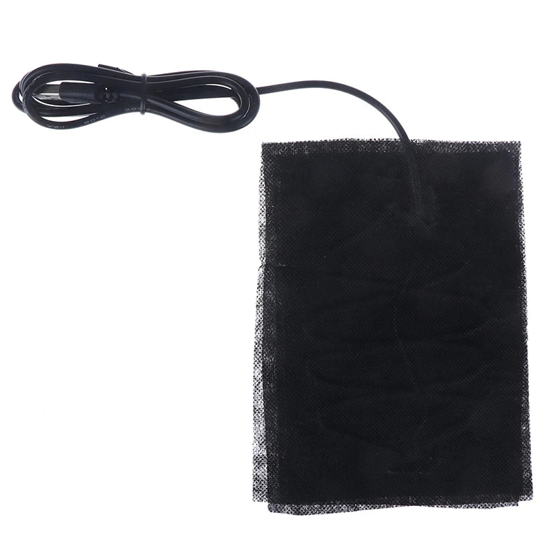 10*15cm USB Carbon Fiber Heating Pad Electric Cloth Heater Sheet With Cable 5V