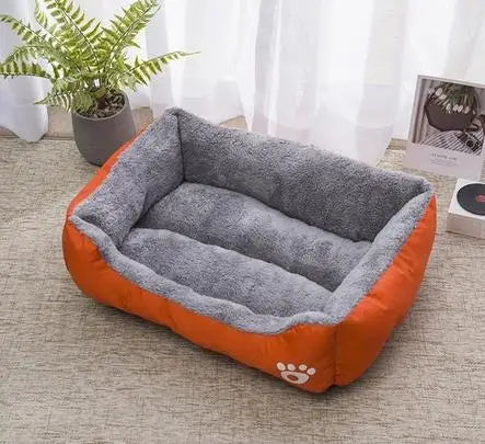 Pet Large Dog Bed Warm House Candy-colored Square Nest