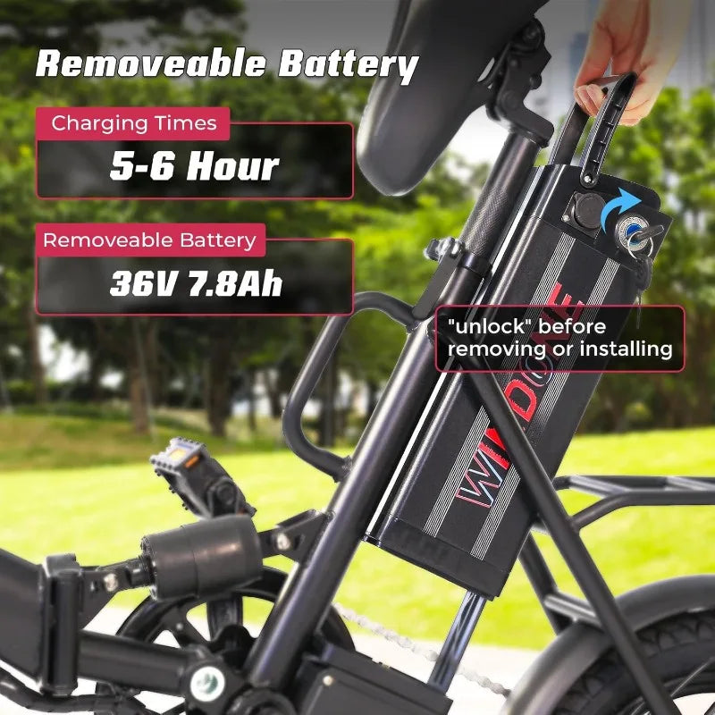 S14/S16 Electric Bike For Adults, Max 19/22 MPH Speed & 28/50 Miles Range (PAS), 500W/750W Peak Motor, Foldable