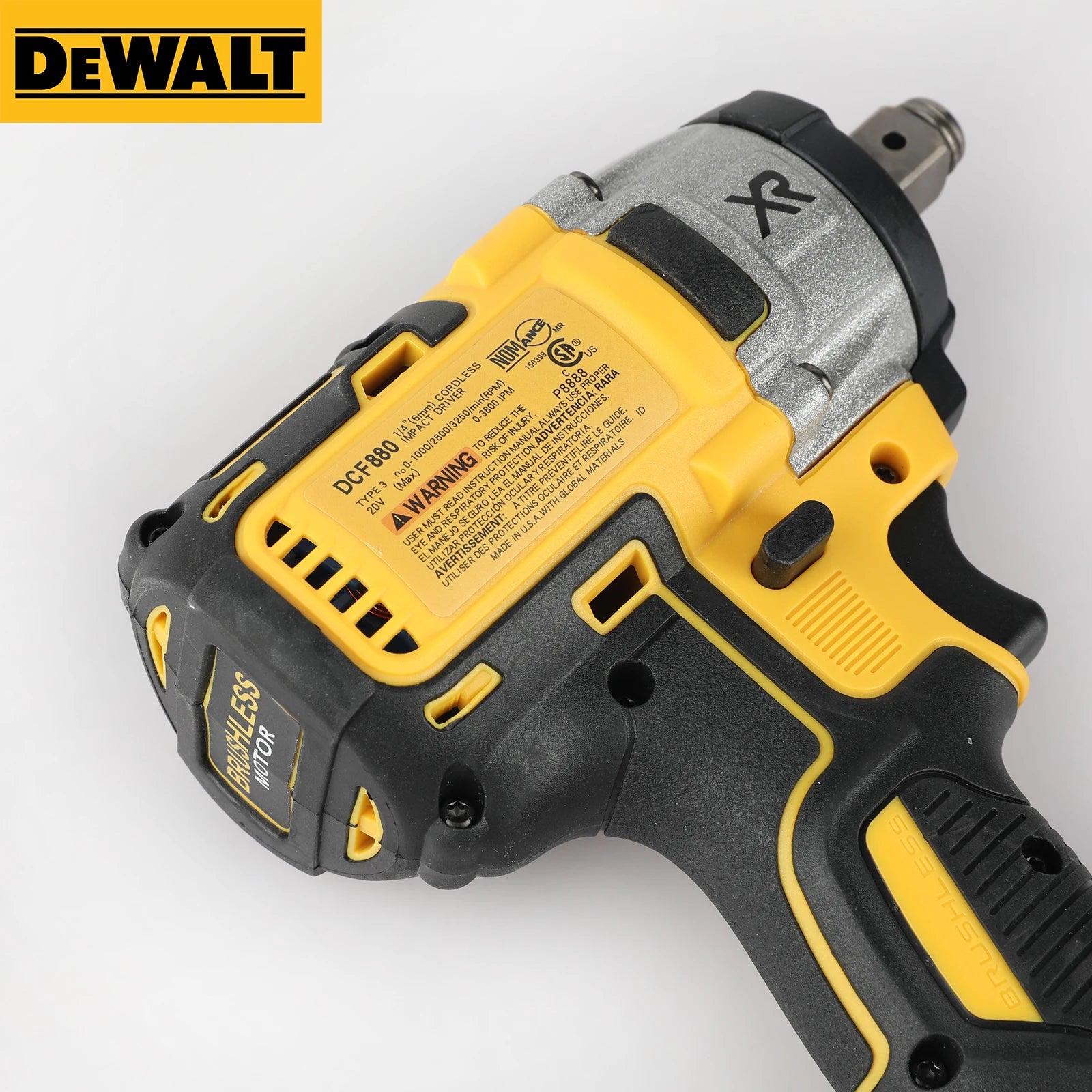 Dewalt DCF880 20V Max XR Brushless Cordless Impact Wrench - 205N·m Torque, Multifunctional Portable Tool