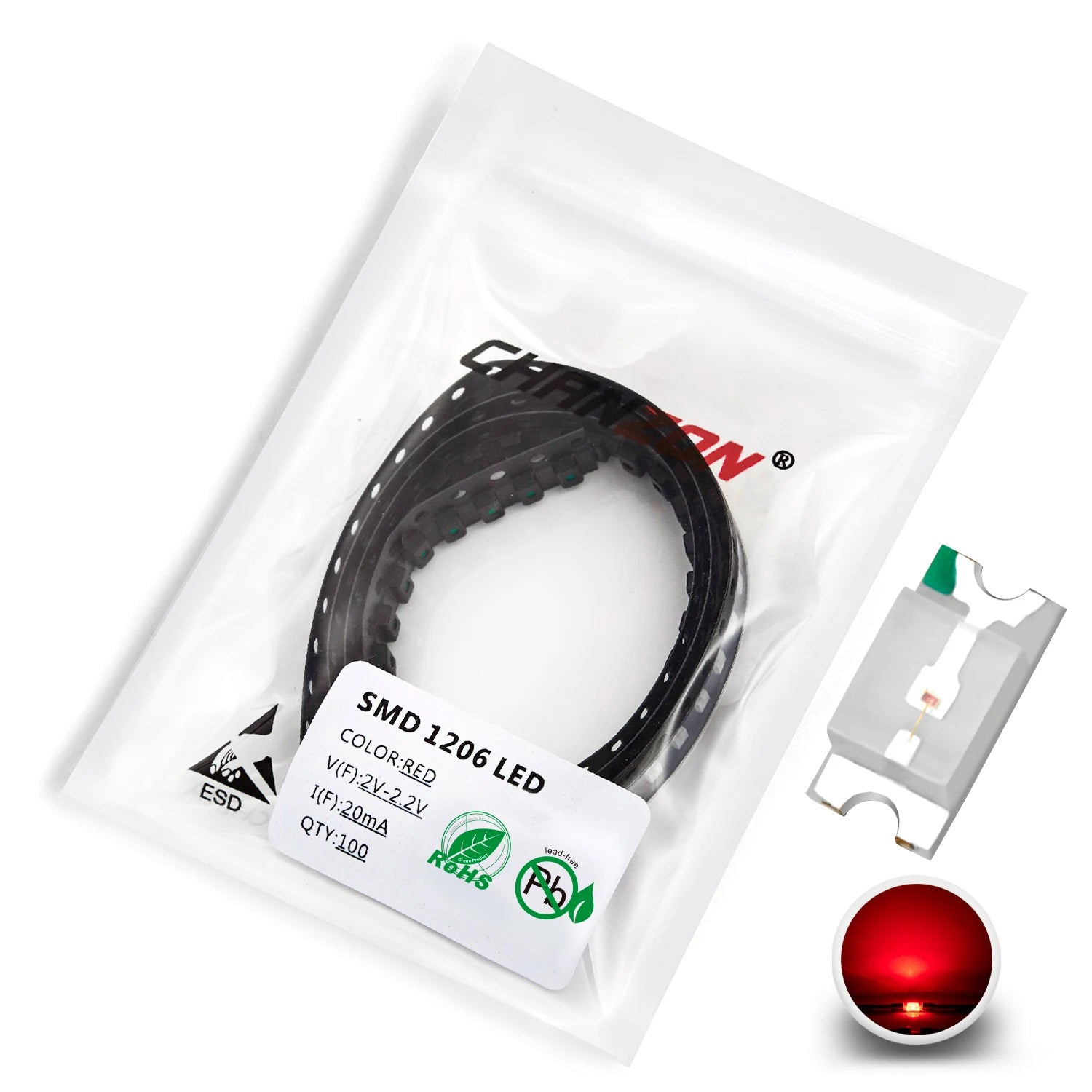 1206 3216 SMD LED Diode Chip Warm White Red Green Blue Yellow Orange UV Purple Pink RGB SMT Lamp Light Beads Emitting Kit