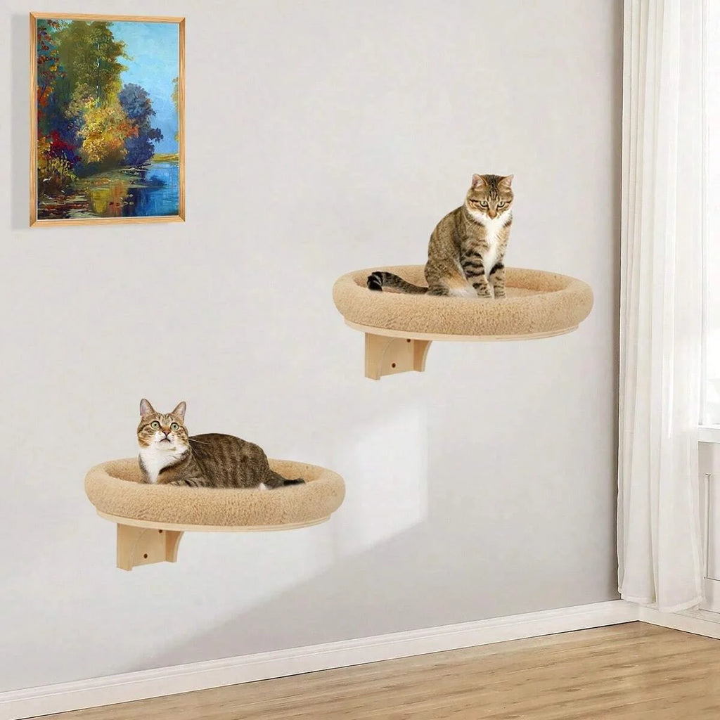 Cat Wall Mounted Solid Wooden Furniture Climbing Ladder