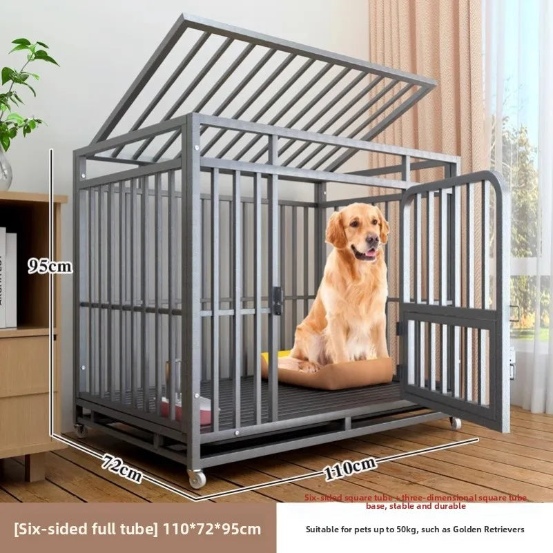 Indoor Dog Cage Large Medium Dog House with Toilet Golden Retriever Samoyed Border Collie Labr Retriever Pet Cage Fence