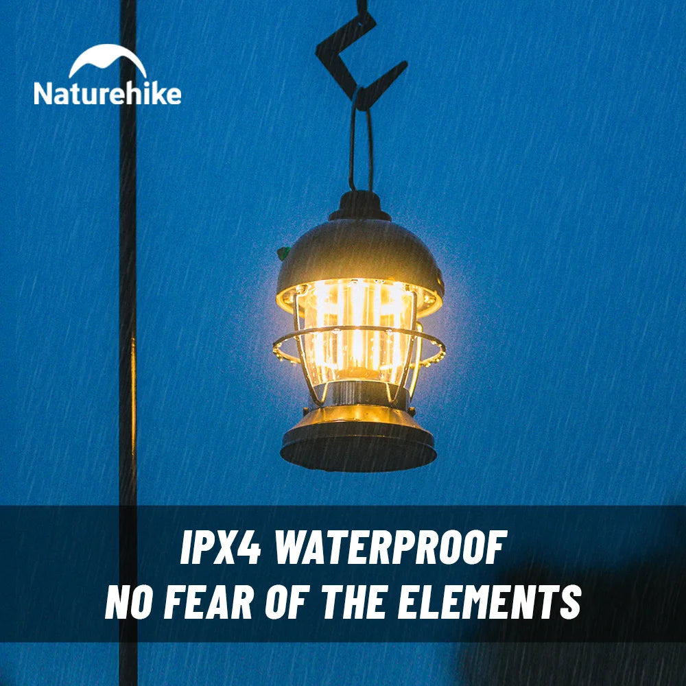 Naturehike 2025 New Camping Light High Endurance 3 Modes Waterproof Lamp Ultralight Usb Charge High Lumen Outdoor Travel Lantern