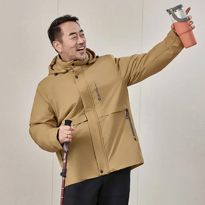 Men's Outdoor Commuting Sports Windproof Breathable Cotton Clothing Winter Fashion Trend with Thick Cotton High-quality Jacket