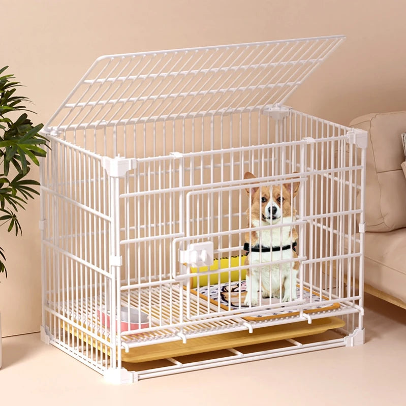 Indoor Dog Cage Large Medium Dog House with Toilet Golden Retriever Samoyed Border Collie Labr Retriever Pet Cage Fence