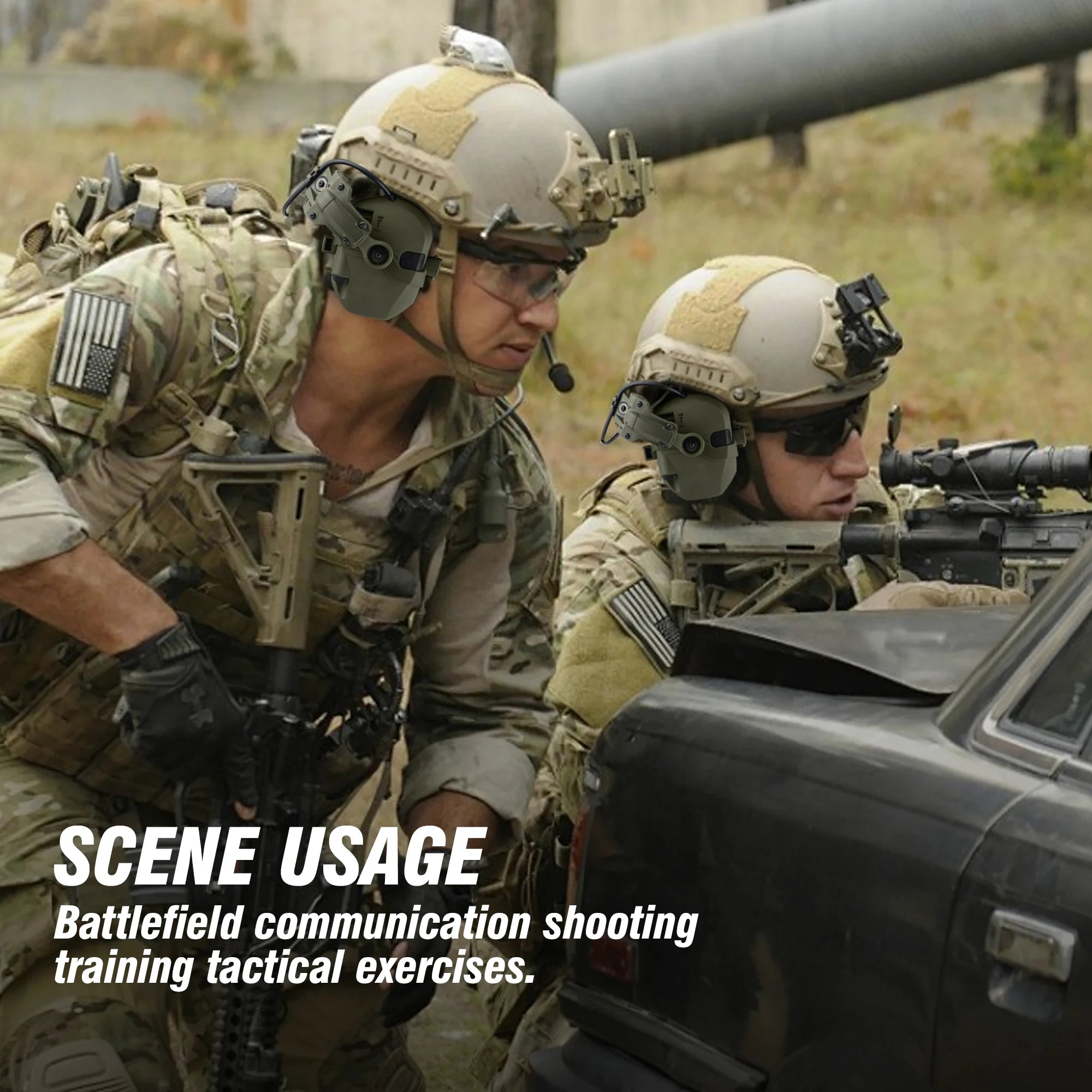 Active Helmet Mounted Earmuffs For Shooting Electronic Hearing Protection Ear Protect Noise Reduction Active Hunting Headphone