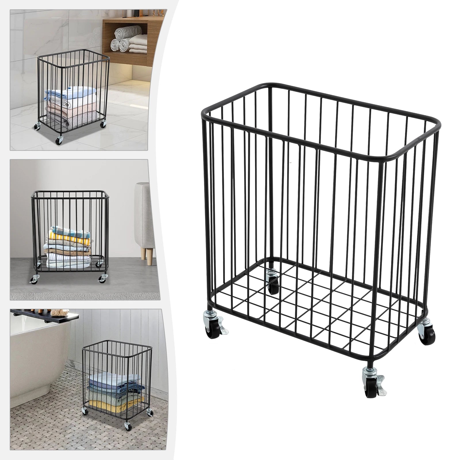 Laundry Hamper with Wheels Large-size