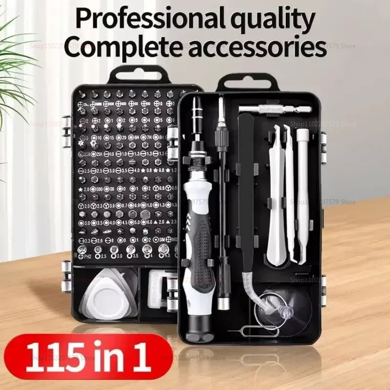 115 in 1 Multifunctional Screwdriver Set for Computer Phone Electronics Repair Insulated Household Tools Repair Kit