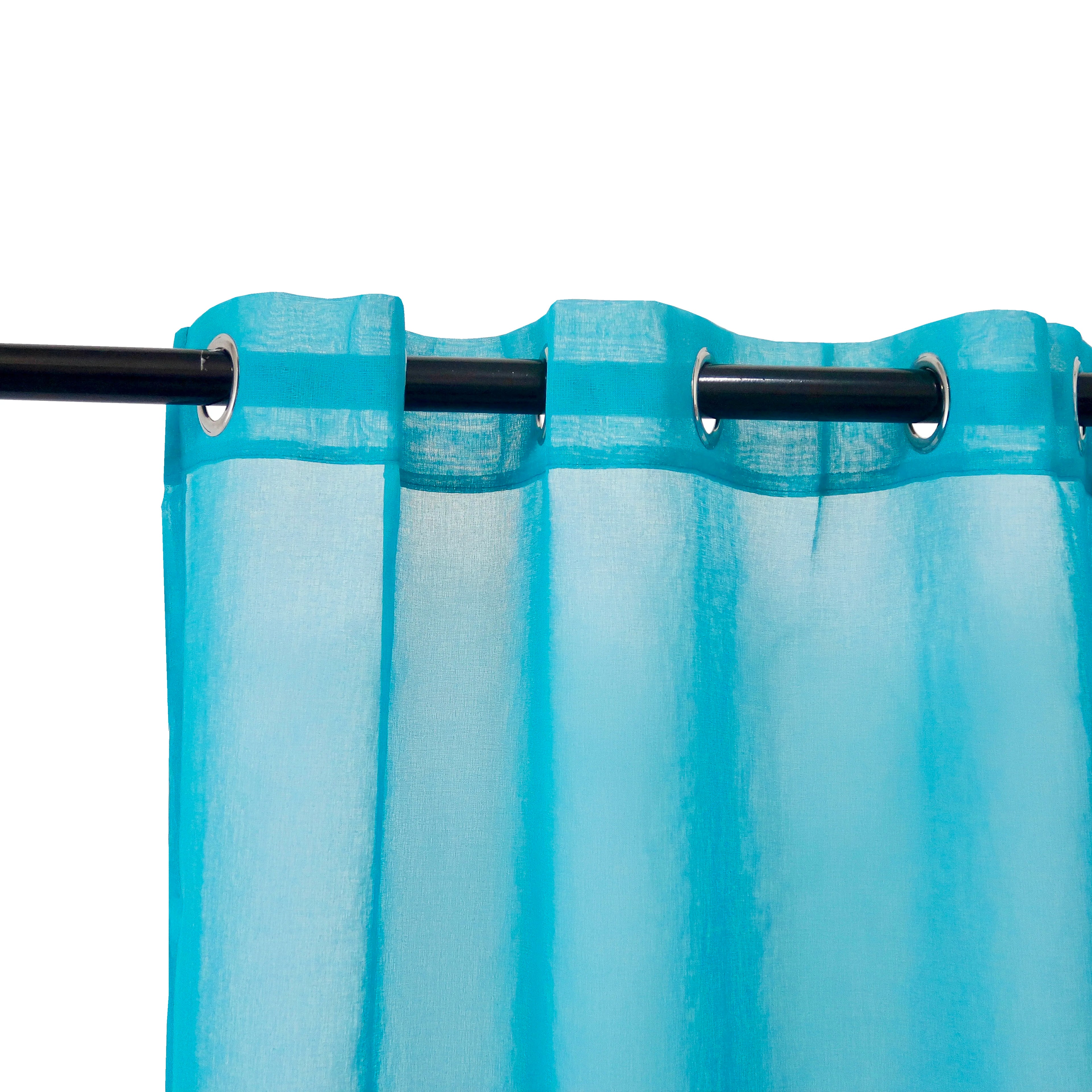 4PCS  Light, Semi-Sheer, Grommet Top For Courtyards, Terraces, Swimming Pools, Balconies