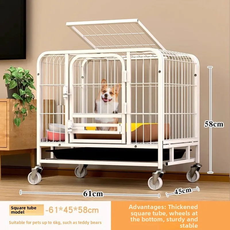 Indoor Dog Cage Large Medium Dog House with Toilet Golden Retriever Samoyed Border Collie Labr Retriever Pet Cage Fence
