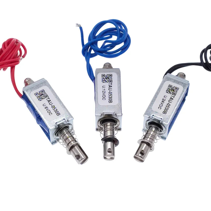 Dc 6V 12V 24V Magnetic Solenoid TAU-0530 Push&Pull Open Frame Electromagnet TAU-0530T TAU-0530B Stroke 10mm Keeping Force 700g