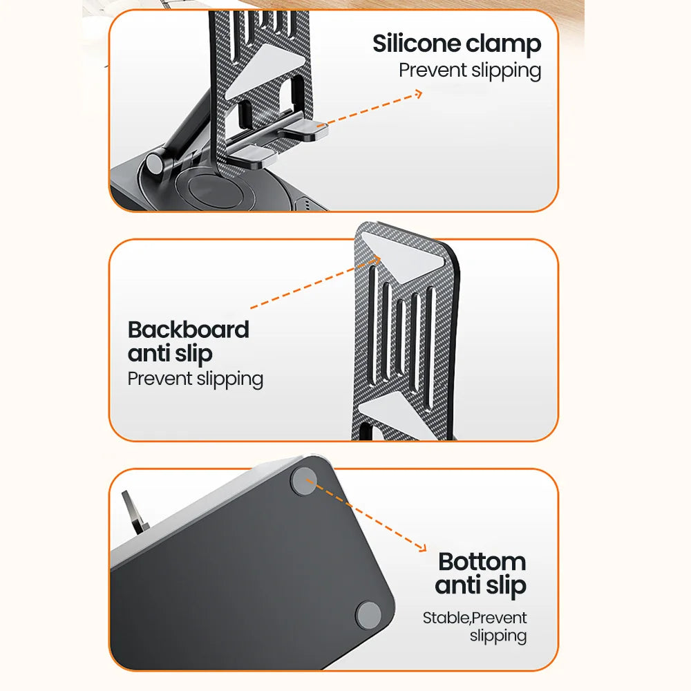 Phone Holder 3 in 1 Wireless Audio Bluetooth Speaker Adjustable Foldable Desktop Holder For Family Live iPhone Xiaomi Lazy Stand