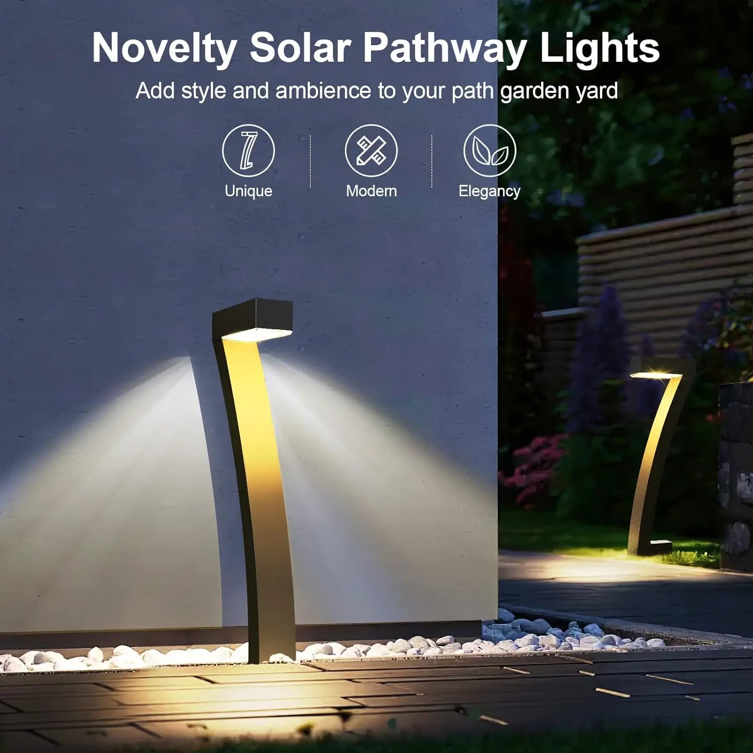 6/12 Pack Bright  12 Hrs Solar Garden Lights, Auto On/Off for Outside Landscape Path Yard Walkway