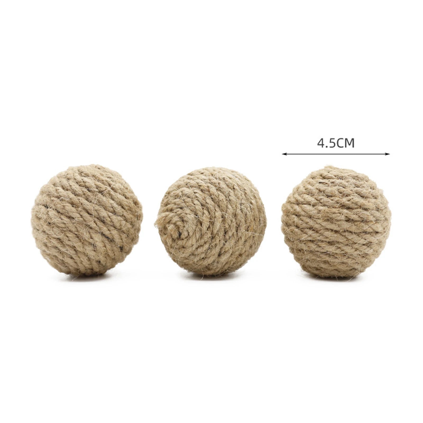 1 Pc Pet Cat Hemp Rope Ball Rolling Interactive Hand-woven Cat Scratching