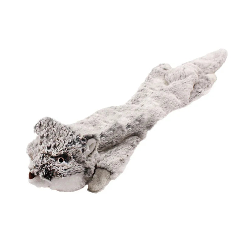 45/60CM Plush Pet  Dog Chew Toy with Squeaker Animal Shape for Small Medium Dogs Puppy Fox Wolfdog Squirrel Lion Tiger Leopard