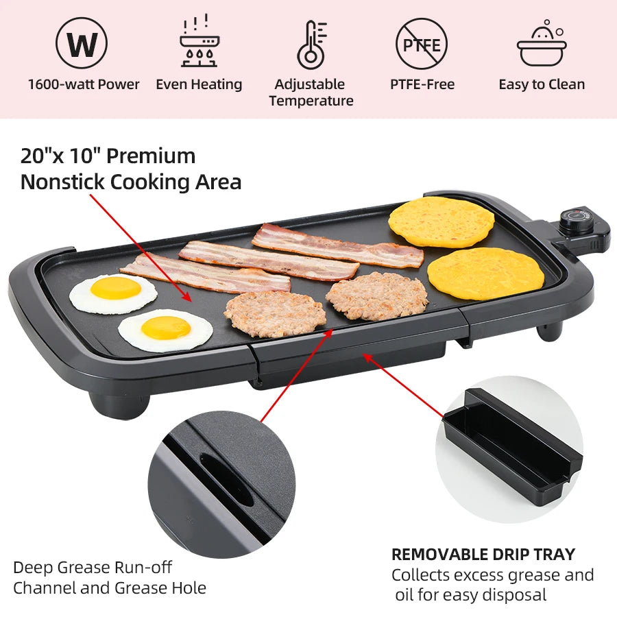 Home Smoke-free Electric Baking Tray Multifunctional Baking Tray Party