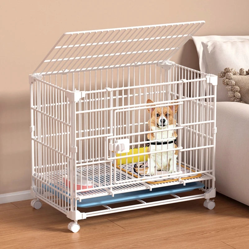 Indoor Dog Cage Large Medium Dog House with Toilet Golden Retriever Samoyed Border Collie Labr Retriever Pet Cage Fence