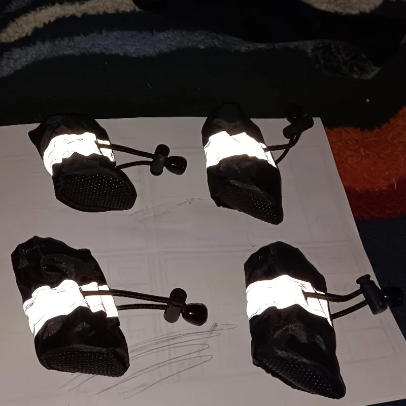 4pcs Water-Resistant Dog Shoes For Small Dogs - Protect Your Pet's Paws