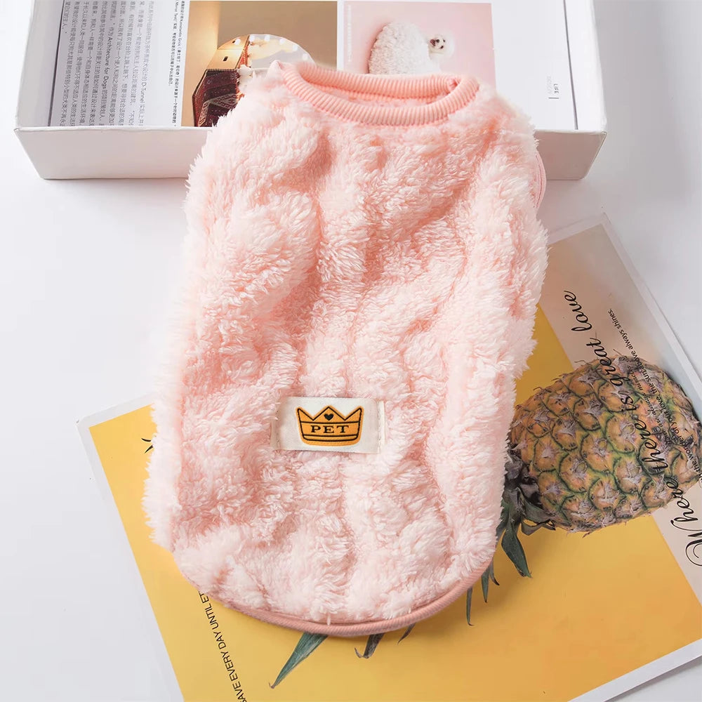 Soft Cozy Cat Clothes Autumn Winter Warm Fleece Sweatshirt for Small Dogs Puppy Kitten Jacket Coat Pet Sphynx Costume Sweater
