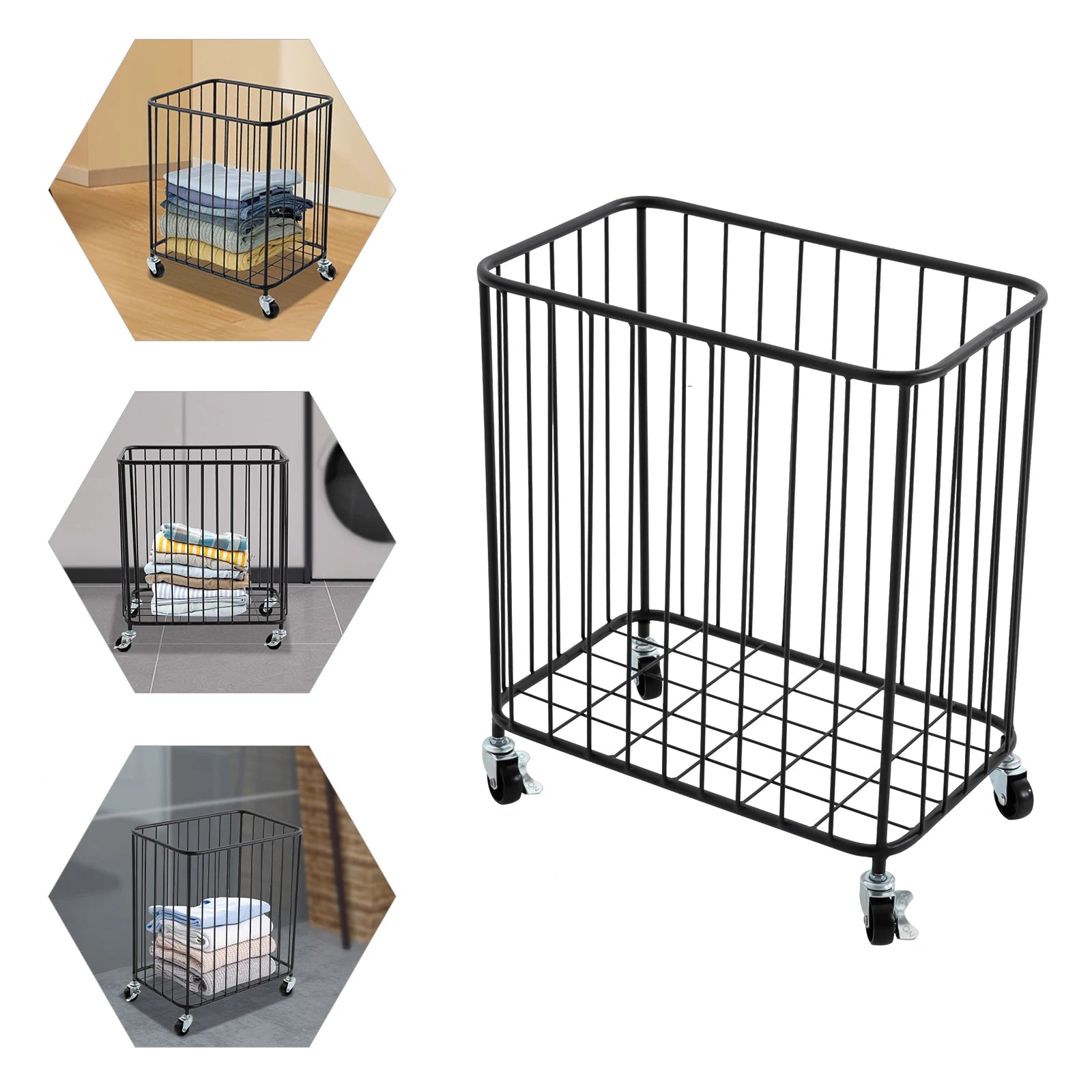 Laundry Hamper with Wheels Large-size