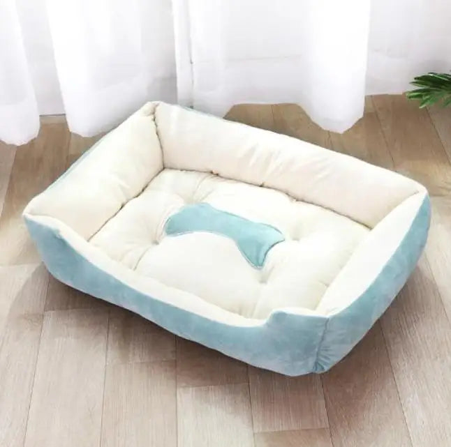 Pet Large Dog Bed Warm House Candy-colored Square Nest