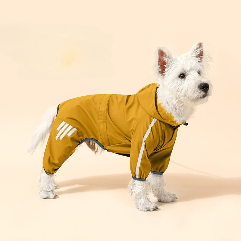 Outdoor Dog Clothing Raincoats Warm Windproof Raincoats Leisure Pet Reflective Strips Design Assault Suits Quick Drying Products