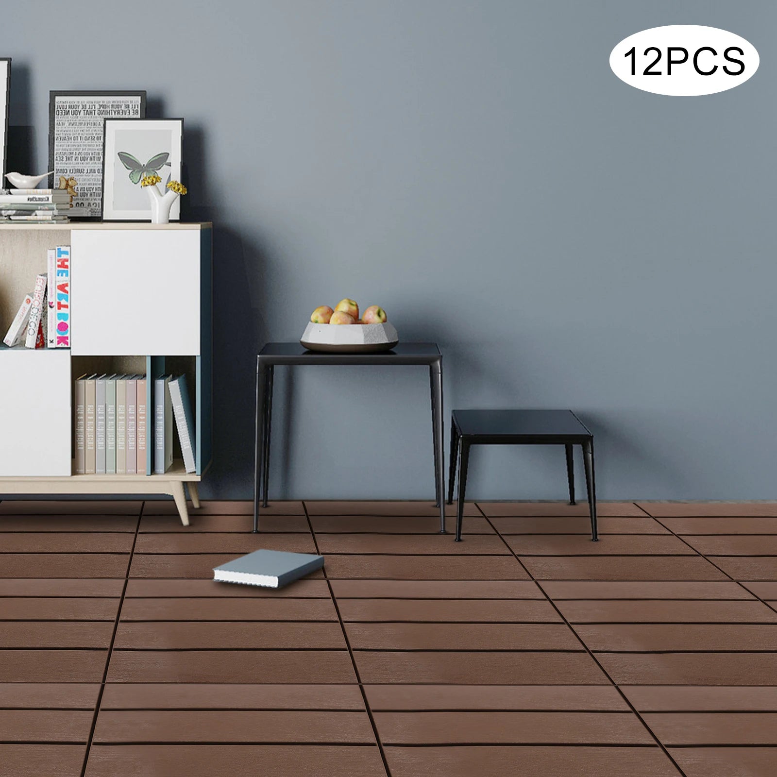 Balcony Flooring – 12-Pack Interlocking Deck Tiles – 12 x 12-inch Floor Tiles – Flooring for Balcony, Patio, Porch