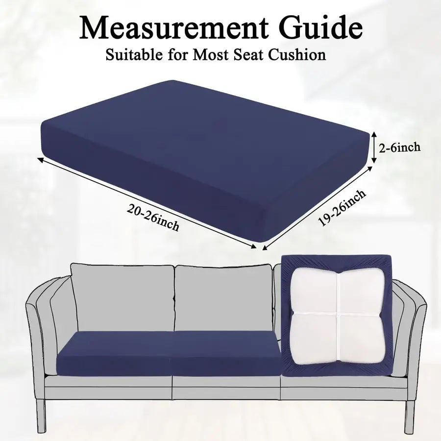 Outdoor Patio Cushion Covers Set of 12 Waterproof Stretch Seat Cushion Cover for Patio Furniture Clearance Outdoor Sofa Cushion