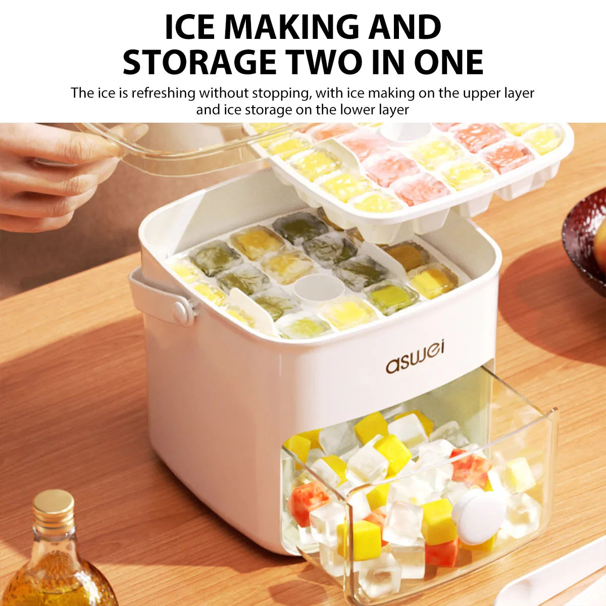 Food Grade Ice Cube Mold  Ice Box Fast Ice Pushing Ice Maker For Whiskey Beer Ice Cream