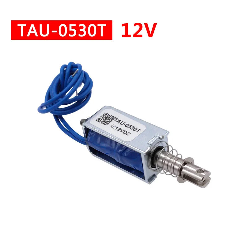 Dc 6V 12V 24V Magnetic Solenoid TAU-0530 Push&Pull Open Frame Electromagnet TAU-0530T TAU-0530B Stroke 10mm Keeping Force 700g