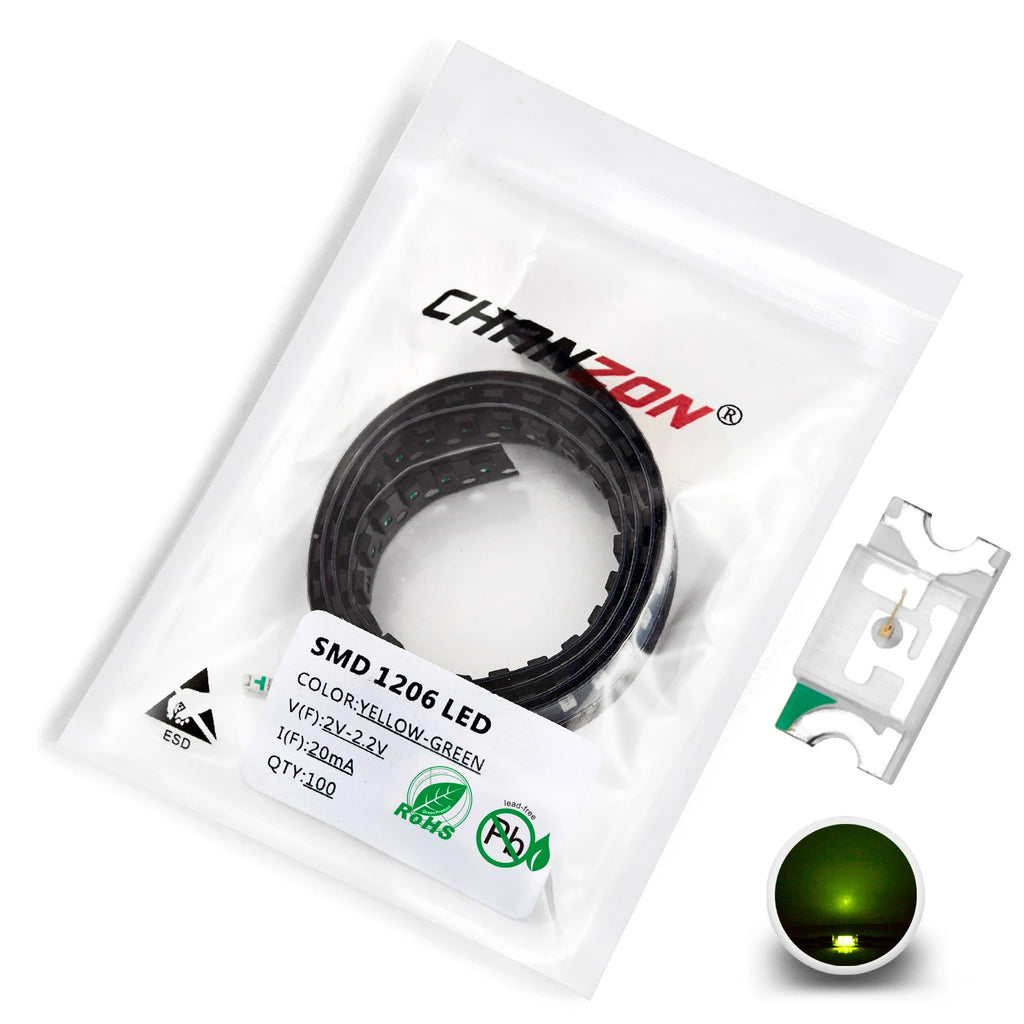 1206 3216 SMD LED Diode Chip Warm White Red Green Blue Yellow Orange UV Purple Pink RGB SMT Lamp Light Beads Emitting Kit