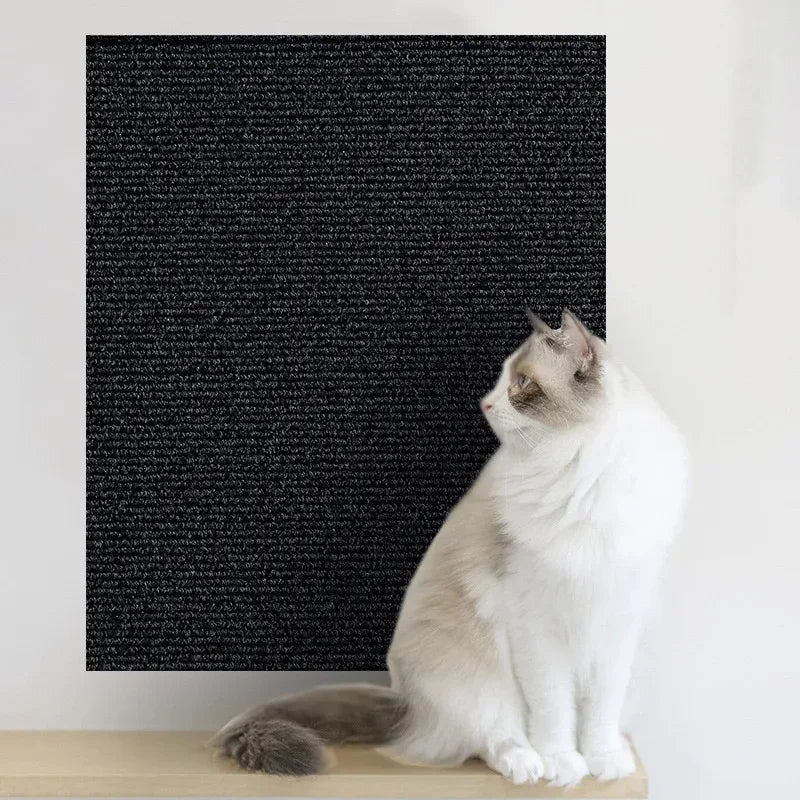 Self-Adhesive Cat Scratching Mat Trimmable Cat Carpet Cat Scratching Carpet Corner Wall DIY Scratch Sofa Furniture Protector
