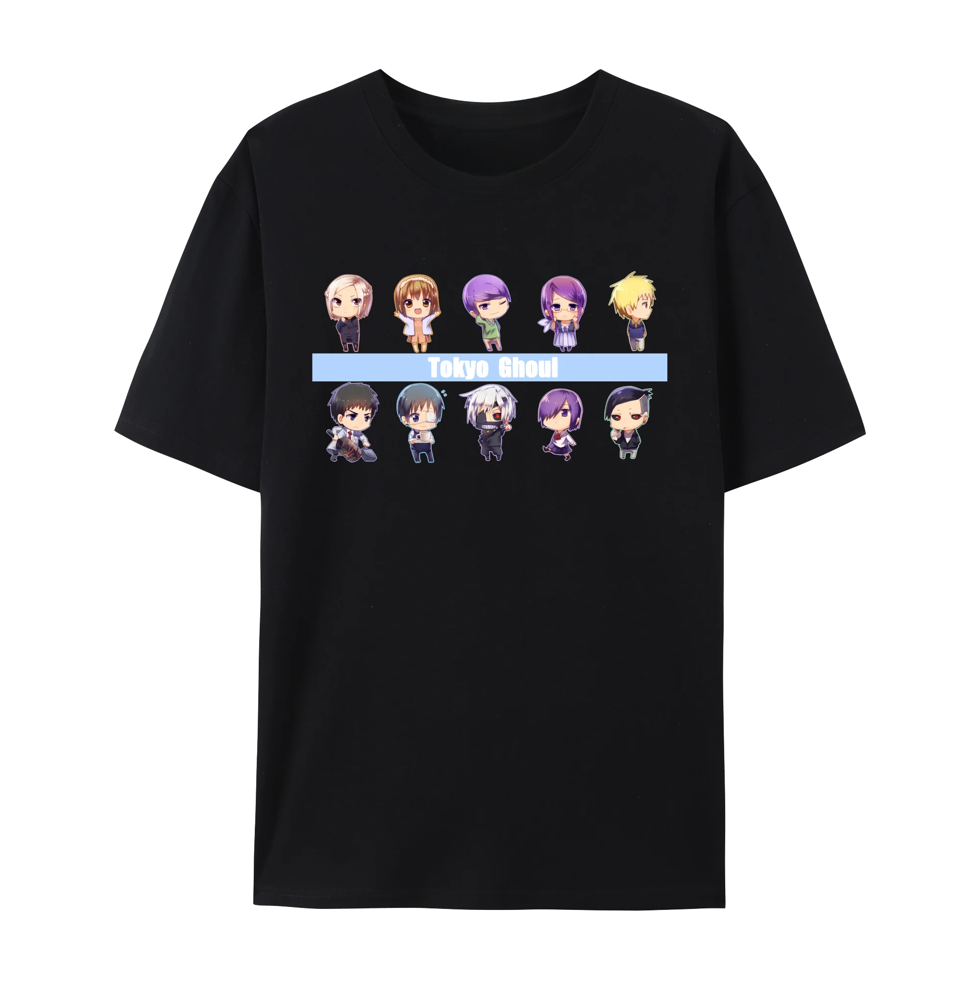 Tokyo Anime Ghoul Kaneki Ken Graphic Cotton T-Shirt, Japanese Anime  Short Sleeve Crewneck Shirt