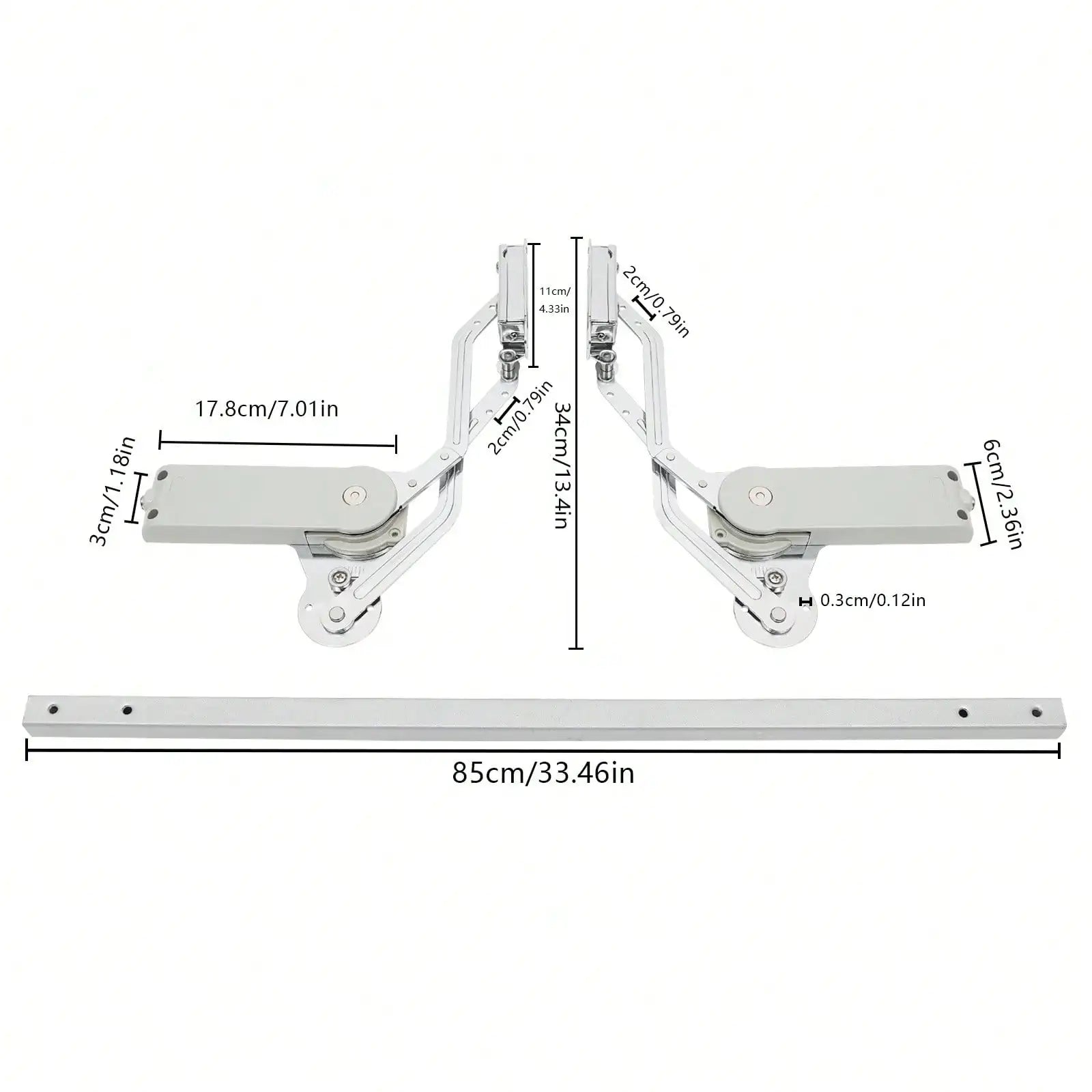 Hydraulic Buffer Cabinet Door Hinges Door Mount Adjustable Mounting Hinges W/Allen Key Hold Up To 8.82lbs