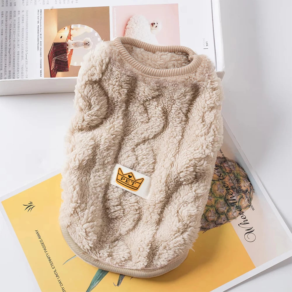 Soft Cozy Cat Clothes Autumn Winter Warm Fleece Sweatshirt for Small Dogs Puppy Kitten Jacket Coat Pet Sphynx Costume Sweater