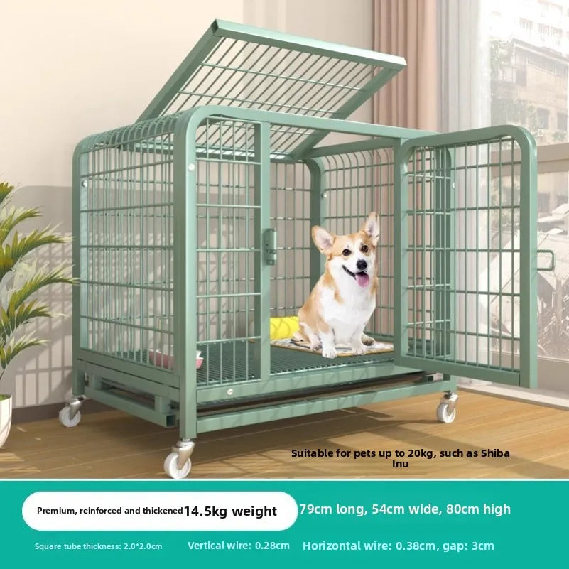 Indoor Dog Cage Large Medium Dog House with Toilet Golden Retriever Samoyed Border Collie Labr Retriever Pet Cage Fence