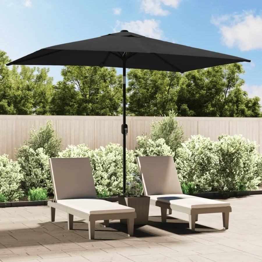 Garden Parasol with Metal Pole 118.1x78.7 Anthracite