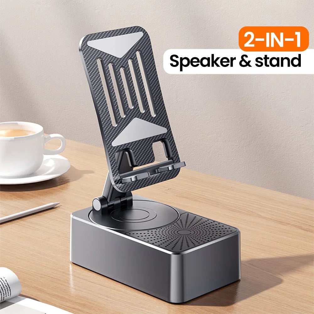 Phone Holder 3 in 1 Wireless Audio Bluetooth Speaker Adjustable Foldable Desktop Holder For Family Live iPhone Xiaomi Lazy Stand